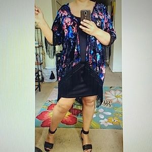 NEW Torrid Velvet Burnout Kimono Jacket